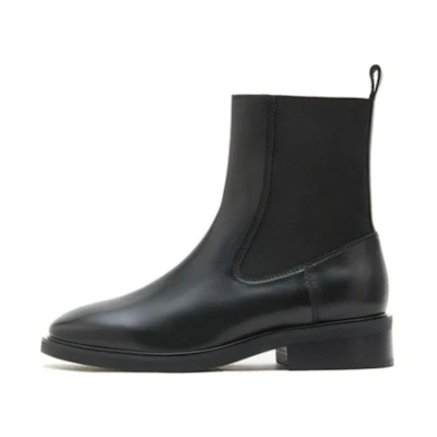 (W) Staccato Leather Chelsea Boot 'Fashion Solid Color Commuter Block Heel'