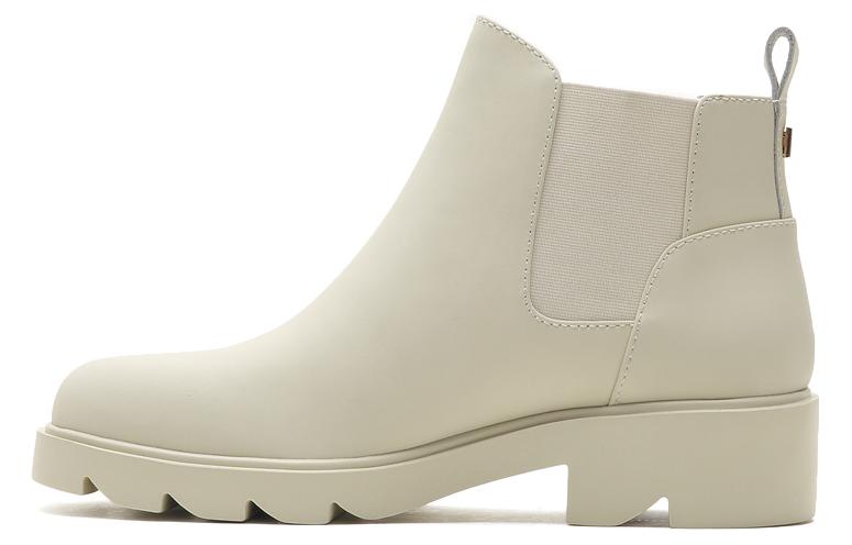 (Women) Staccato Leather Chunky Heel 'Cream Ankle Boot' EEY05DD2