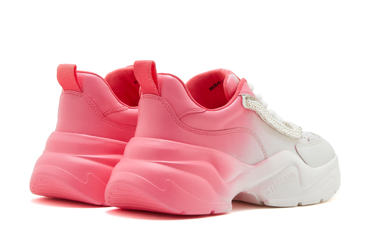(W) Staccato Leather Chunky Sneakers 'White Pink' 圖 5