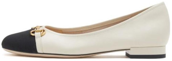 (Women) Staccato Leather Commuter Round Toe Flats 'Beige Black' EE211AQ3 (Women) Staccato Leather Commuter Round Toe Flats 'Beige Black' EE211AQ3