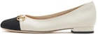 (W) Staccato Kulit Kasut Flats Hujung Bulat 'Beige Hitam' EE211AQ3