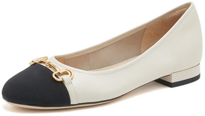 (Women) Staccato Leather Commuter Round Toe Flats 'Beige Black' EE211AQ3 Order (Women) Staccato Leather Commuter Round Toe Flats 'Beige Black' EE211AQ3