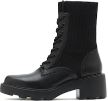 (Women) Staccato Leather Elastic Sock Mid-Calf Marten Boots 'Black Comfort Warmth' EEZ10DZ2 (Women) Staccato Leather Elastic Sock Mid-Calf Marten Boots 'Black Comfort Warmth' EEZ10DZ2
