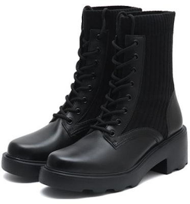 (Women) Staccato Leather Elastic Sock Mid-Calf Marten Boots 'Black Comfort Warmth' EEZ10DZ2 Shop (Women) Staccato Leather Elastic Sock Mid-Calf Marten Boots 'Black Comfort Warmth' EEZ10DZ2