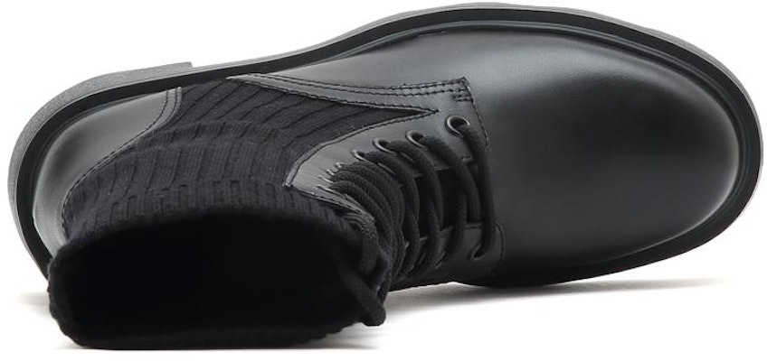 (Women) Staccato Leather Elastic Sock Mid-Calf Marten Boots 'Black Comfort Warmth' EEZ10DZ2 Details for (Women) Staccato Leather Elastic Sock Mid-Calf Marten Boots 'Black Comfort Warmth' EEZ10DZ2