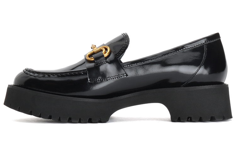 (W) Staccato Leather Fashion Loafers 'Black'