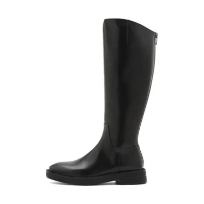 (W) Staccato Leather High-Top Platform Boots 'Black Cool'