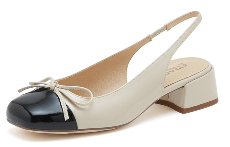 Shop (W) Staccato Kasut Tumit Tinggi Kulit 'Bow Comel Tumit Tebal' EGI06AH3