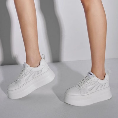(Women) Staccato Leather Low-Top Platform Sneakers 'Versatile Casual' C2307CM3 4