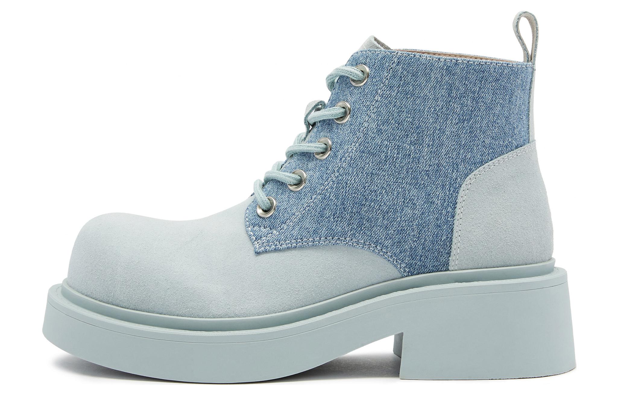 (Women) Staccato Leather Marten Boots 'Retro British Thick Sole' S2966DD3