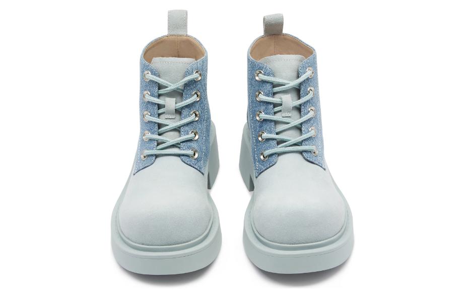 Shop (Women) Staccato Leather Marten Boots 'Retro British Thick Sole' S2966DD3