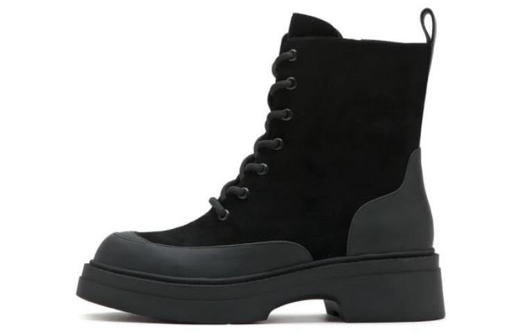 (W) Staccato Leather Martens 'British Style Thick Sole Black'