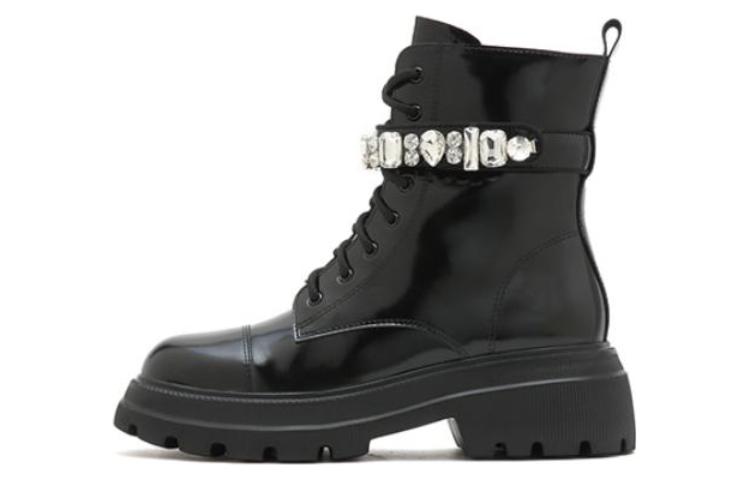 (Women) Staccato Leather Martin Boots 'Fairy Cool Thick Bottom Black' X2729DD2