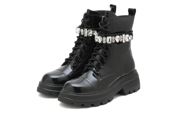 Lookbook (W) Staccato Sepatu Boot Kulit Martin 'Fairy Cool Sol Tebal Hitam' X2729DD2