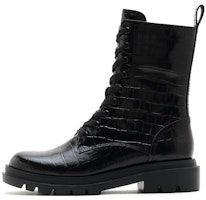 (Women) Staccato Leather Mid-Calf Martin Boots 'British Style Black' 9YJ26DZ1 (Women) Staccato Leather Mid-Calf Martin Boots 'British Style Black' 9YJ26DZ1