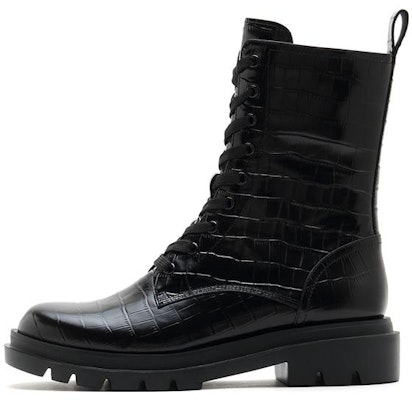 (Women) Staccato Leather Mid-Calf Martin Boots 'British Style Black' 9YJ26DZ1 Buy (Women) Staccato Leather Mid-Calf Martin Boots 'British Style Black' 9YJ26DZ1