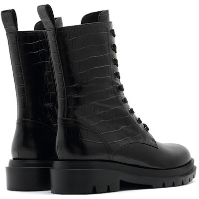(Women) Staccato Leather Mid-Calf Martin Boots 'British Style Black' 9YJ26DZ1 Lookbook (Women) Staccato Leather Mid-Calf Martin Boots 'British Style Black' 9YJ26DZ1