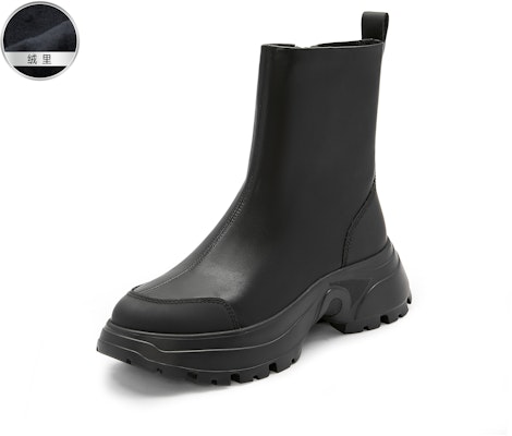 (Women) Staccato Leather Platform 'Comfortable Short Boot' EFU26DZ3 2