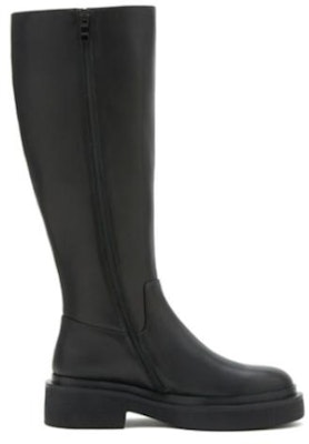 (W) Staccato Sepatu Boots Platform Kulit Tinggi 'Black Velvet' T6902DG2 Order (W) Staccato Sepatu Boots Platform Kulit Tinggi 'Black Velvet' T6902DG2
