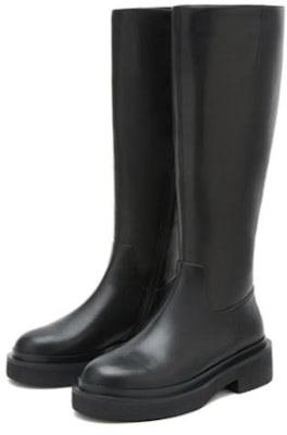 (W) Staccato Sepatu Boots Platform Kulit Tinggi 'Black Velvet' T6902DG2 Lookbook (W) Staccato Sepatu Boots Platform Kulit Tinggi 'Black Velvet' T6902DG2
