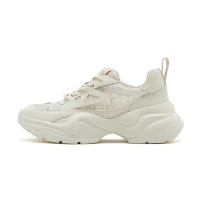 (W) Staccato Leather Platform Sneakers 'Sweet Daddy White'