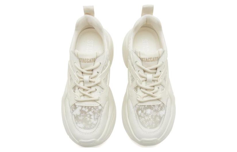 Shop (Women) Staccato Leather Platform Sneakers 'Sweet Daddy White' ECE47AM3