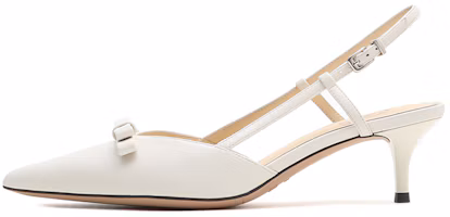 Buy (W) Escarpins Staccato en cuir à bout pointu avec nœud ''Blanc''. A2080AH2