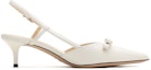Order (Women) Staccato Leather Pointed-Toe Kitten Heels with Bow 'White' A2080AH2