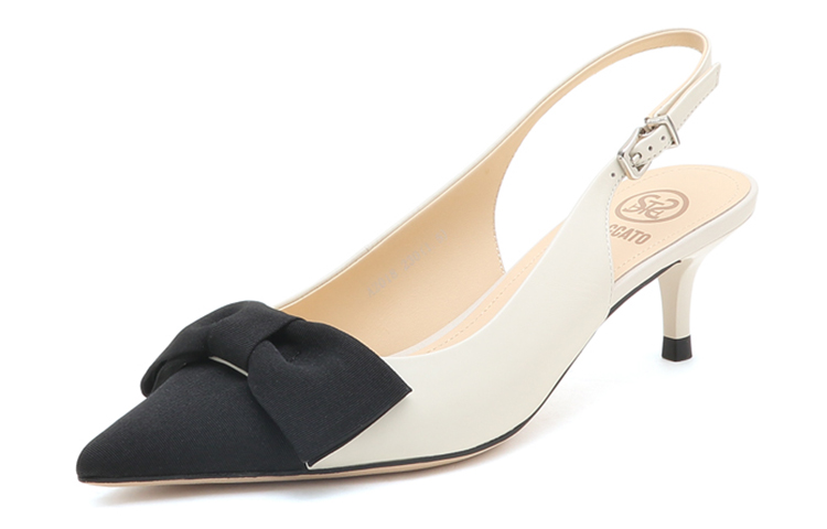 (W) Staccato Leather Pointed Toe High Heels 'French Chic Bow White' 圖 2