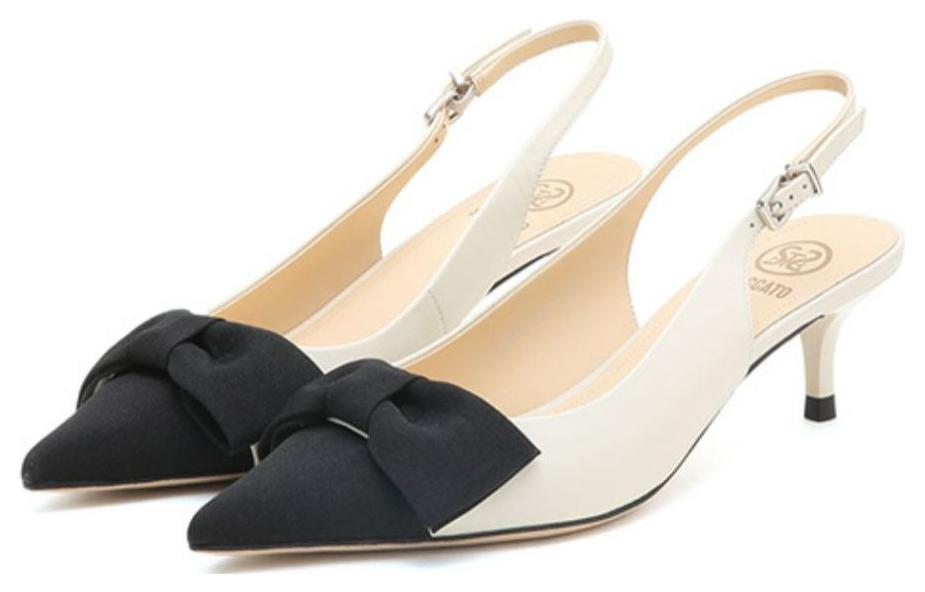 (W) Staccato Leather Pointed Toe High Heels 'French Chic Bow White' 圖 3