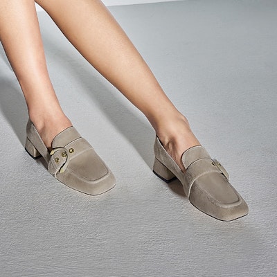 思加图staccato 皮革 復古時尚一腳蹬簡約 粗跟 高跟鞋 女款 Details for 思加图staccato 皮革 復古時尚一腳蹬簡約 粗跟 高跟鞋 女款