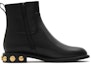 Order (W) But Staccato Kulit Tumit Tebal Berzip Boot Buku Lali 'Baldu Hitam' EFD03DD2