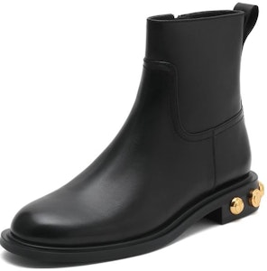 (W) Botas de Tobillo de Cuero con Tacón Grueso y Punta Redonda 'Terciopelo Negro' EFD03DD2 Lookbook (W) Botas de Tobillo de Cuero con Tacón Grueso y Punta Redonda 'Terciopelo Negro' EFD03DD2
