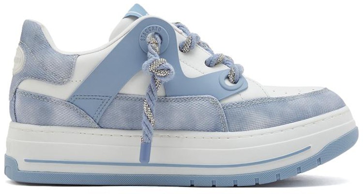 (W) Zapatillas Plataforma Puntera Redonda de Cuero Staccato 'Beige' EHF10AM3 6