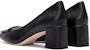 (W) Staccato Kulit Tumit Tebal Hujung Petak 'Truffle Black' EL101CQ3