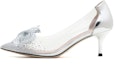 Buy (W) Staccato Kasut Tumit Tinggi Kulit 6cm 'Perak Putih' 'Reben Elegan Hujung Runcing' 9NW79AQ2