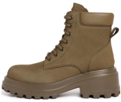 (Women) Staccato Leather Street Fashion Utility Thick Sole Short Boots 'Green Khaki' M8902DD2 (Women) Staccato Leather Street Fashion Utility Thick Sole Short Boots 'Green Khaki' M8902DD2