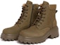 Lookbook (Women) Staccato Leather Street Fashion Utility Thick Sole Short Boots 'Green Khaki' M8902DD2