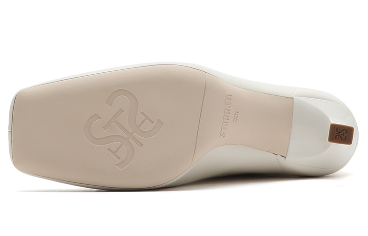 Purchase (W) スタッカートレザー ジップアンクルブーツ (クリーム) 9VP19DD2