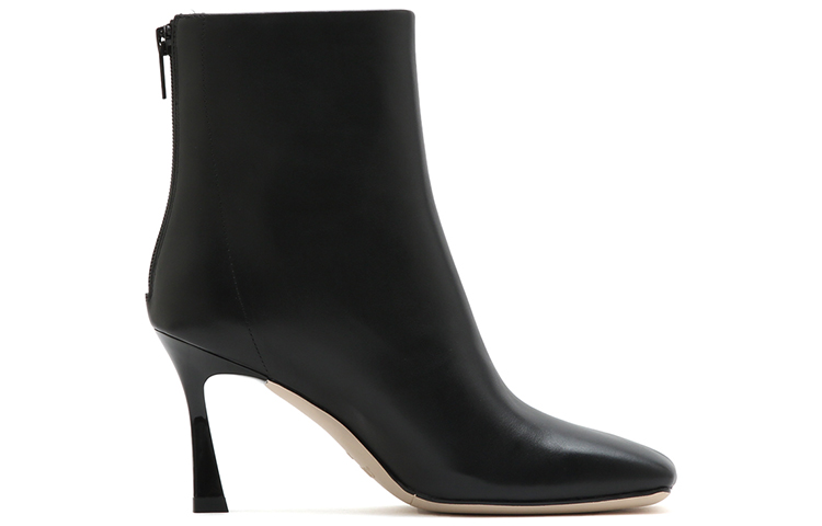 Sizing (W) スタッカートレザー ジップアンクルブーツ (クリーム) 9VP19DD2