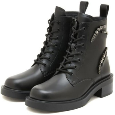 (W) Staccato Leather Zip Marten Boots 'Hitam British Keren' EFT04AD3 Shop (W) Staccato Leather Zip Marten Boots 'Hitam British Keren' EFT04AD3