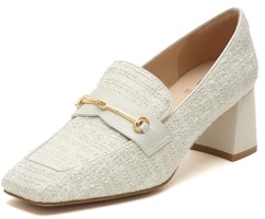 Staccato 思加圖 織物小香風一腳蹬粗跟樂福鞋 5.5cm 女款 Lookbook Staccato 思加圖 織物小香風一腳蹬粗跟樂福鞋 5.5cm 女款