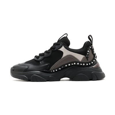 (W) Staccato Low Top Retro Dad Shoes 'Black Grey'