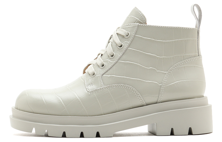(Women) Staccato Martin Boot 'Cream British Style' SZP9YJ08DD1DD1