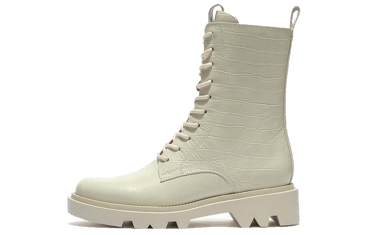 (Women) Staccato Martin Boots 'British Style Beige' SZPEAF01DD1DZ0