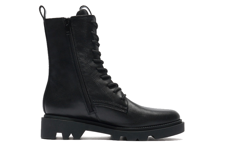 Order (W) Staccato Martin Boots 'Gaya Inggris Beludru Hitam' SZPEAF01RU1DZ0
