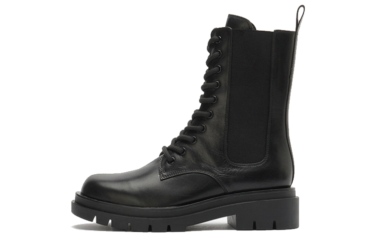 (Women) Staccato Martin Boots 'British Style Slim Black' SZP9YJ02DU1DZ0