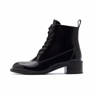 (W) Staccato Martin Boots 'British Style Smooth Leather Black'