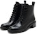 (W) Staccato Martin Boots 'Gaya British Kulit Licin Hitam' SZPEC301DU2DD1