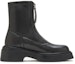 Order (W) Staccato But Hitam Mid-Calf dengan Zip Fungsi Martin. R2522DZ2